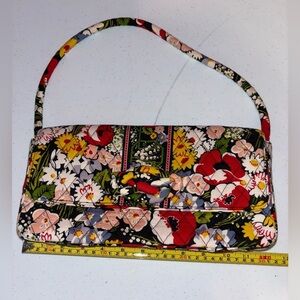 Vera Bradley Floral Knot Just a Clutch with Red and Green Accents